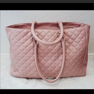 Steve Madden Blush Quilted Tote